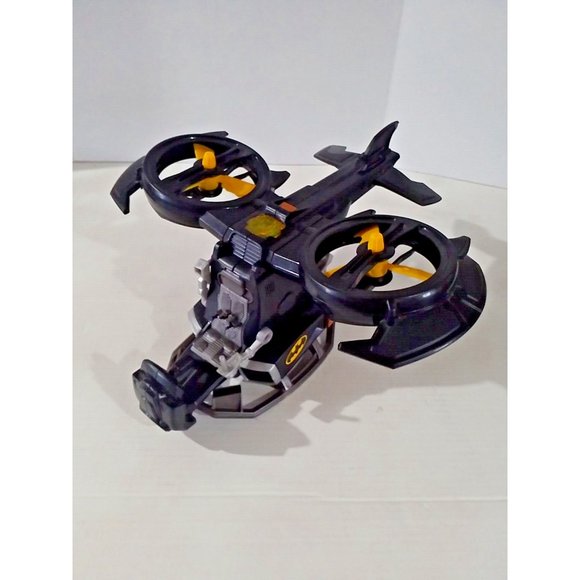 BATMAN DC Comics Batcopter Helicopter Black Battery Operated Toy Sounds Lights - Picture 1 of 16
